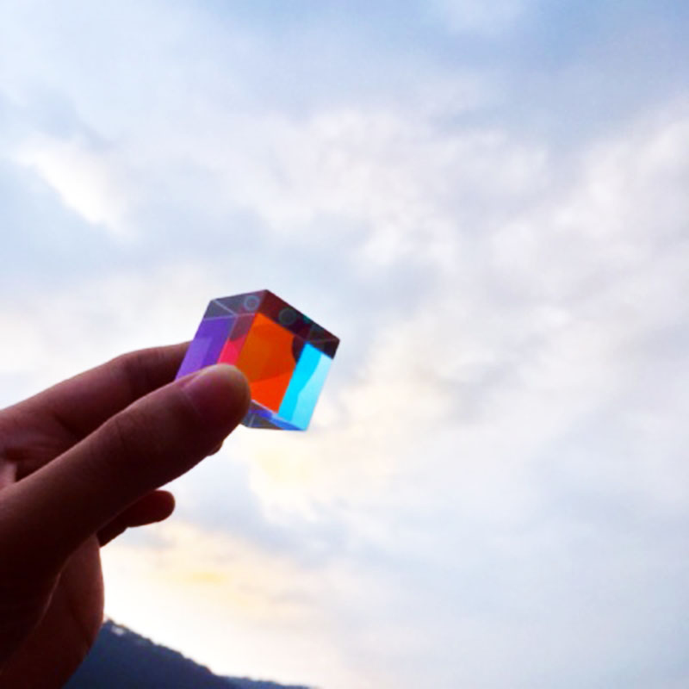Lighting Glass Photography - Cubo de vidro 12.7mm prisma dicroico