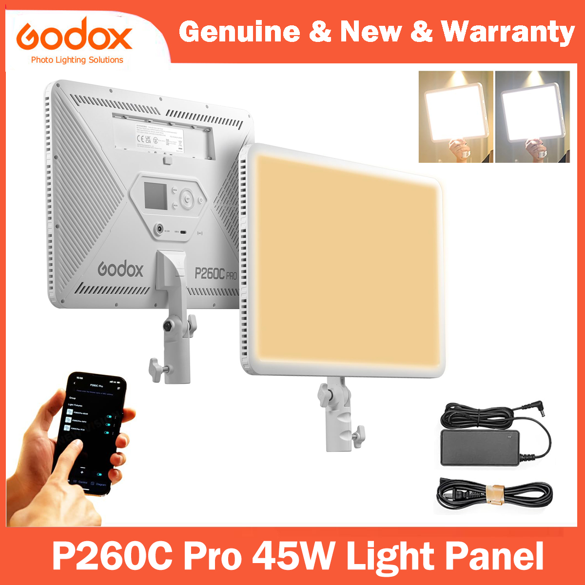 Photography Lighting Youtube - Godox p260c pro led painel de