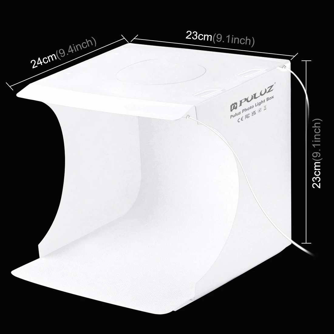 Puluz 20cm mini 2 painéis led  - Photography Lighting Case avaliação e preço