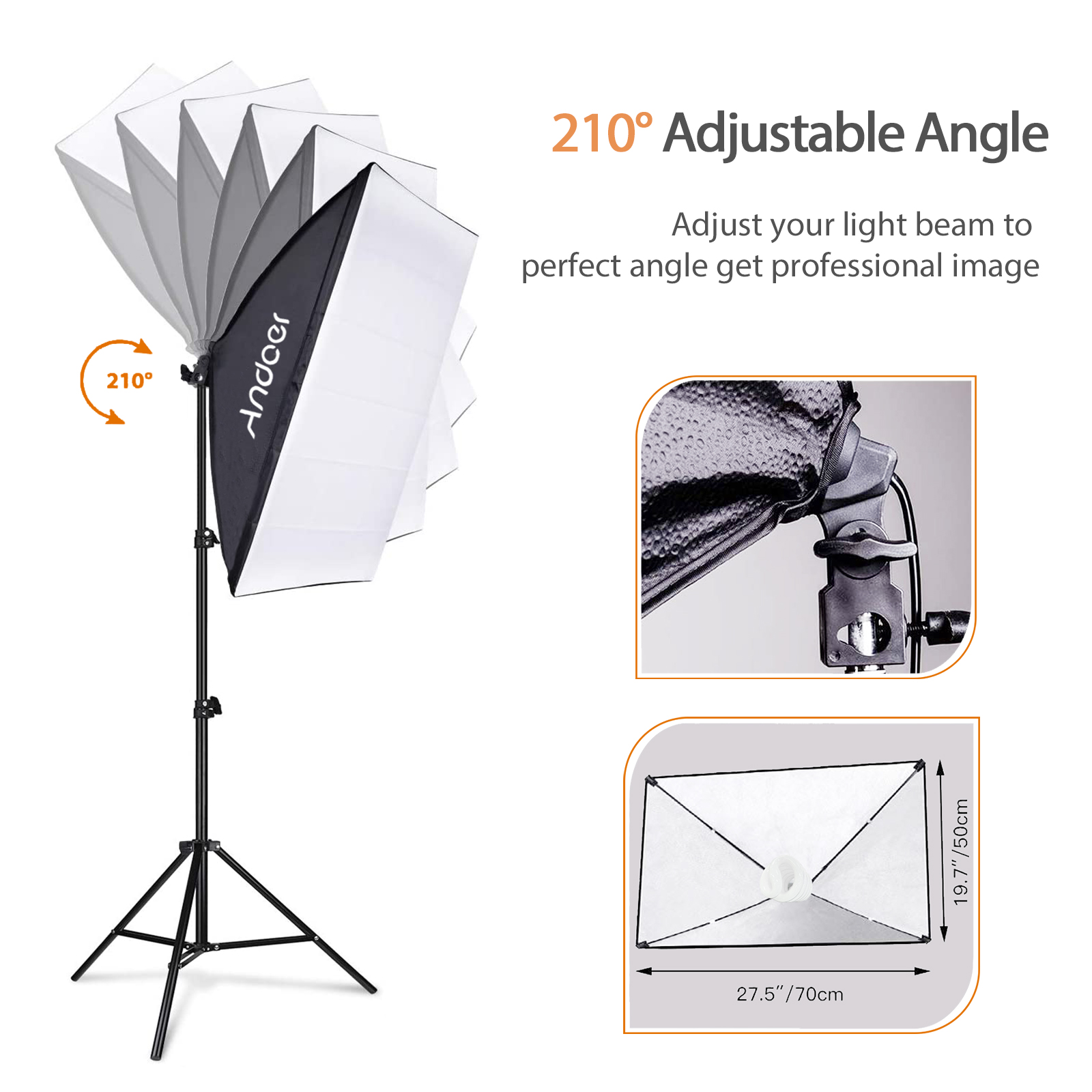 Andoer estúdio fotografia kit  - Photography Lighting Portrait avaliação e preço