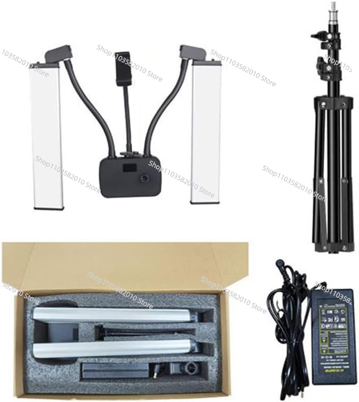 Dobrável braço duplo luz de en - Photography Lighting Youtube avaliação e preço