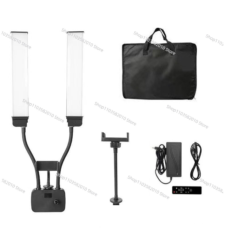 Dobrável braço duplo luz de en - Photography Lighting Youtube avaliação e preço