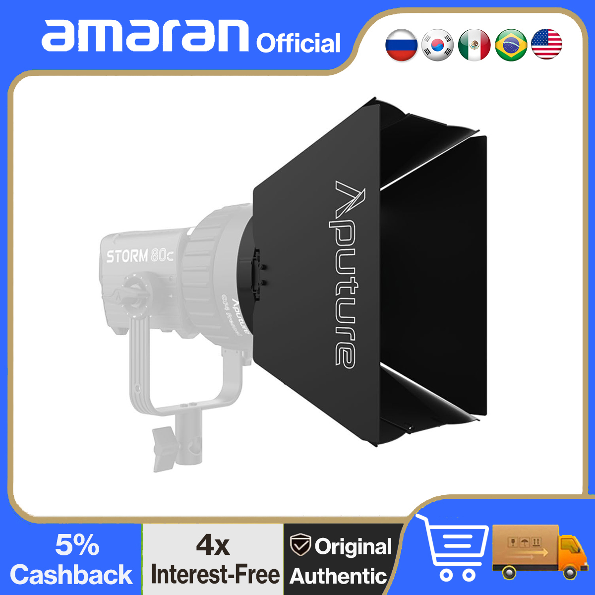 Portas de celeiro Aputure CF4  - Fresnel Lens Attachment avaliação e preço