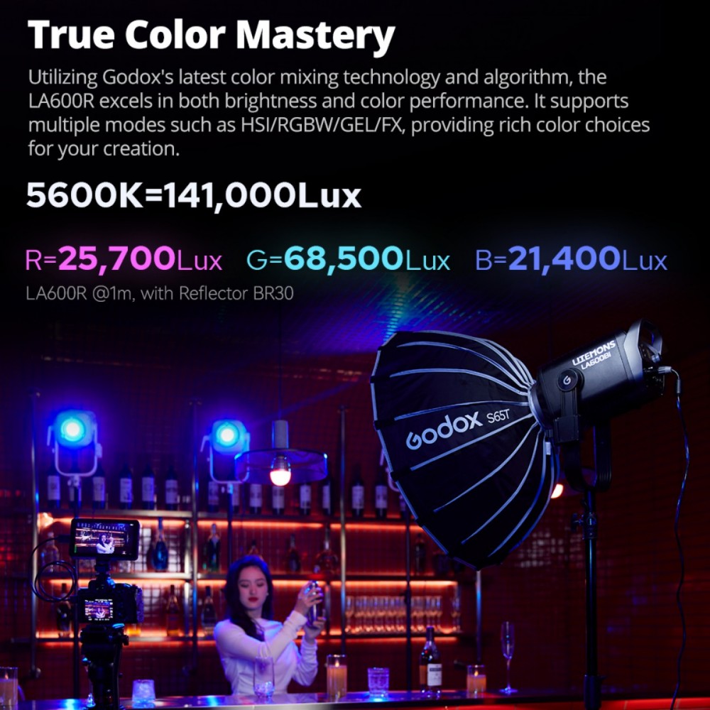 Luz LED Godox LITEMONS LA600Bi - Photography Lighting Portrait avaliação e preço